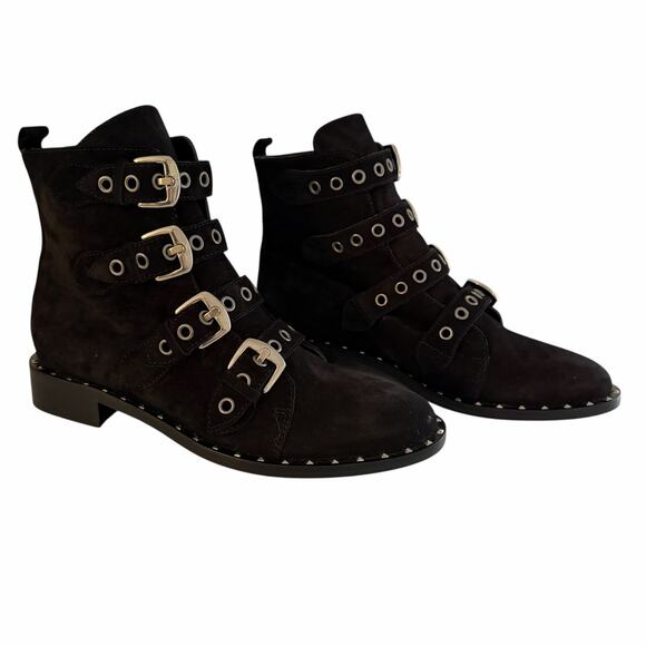 NOTABENE COPENHAGEN Studded buckle boots sz 39 1/2 / 9 - Picture 5 of 9